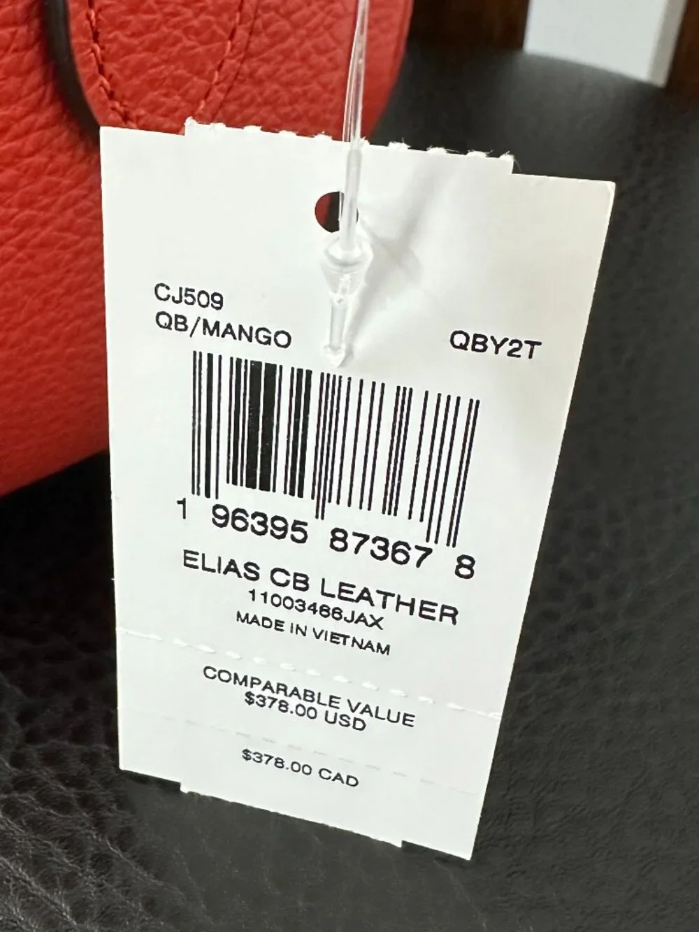 Coach Elias Orange Mango Leather Crossbody Bag Style #D2557-CJ509 *NWT*